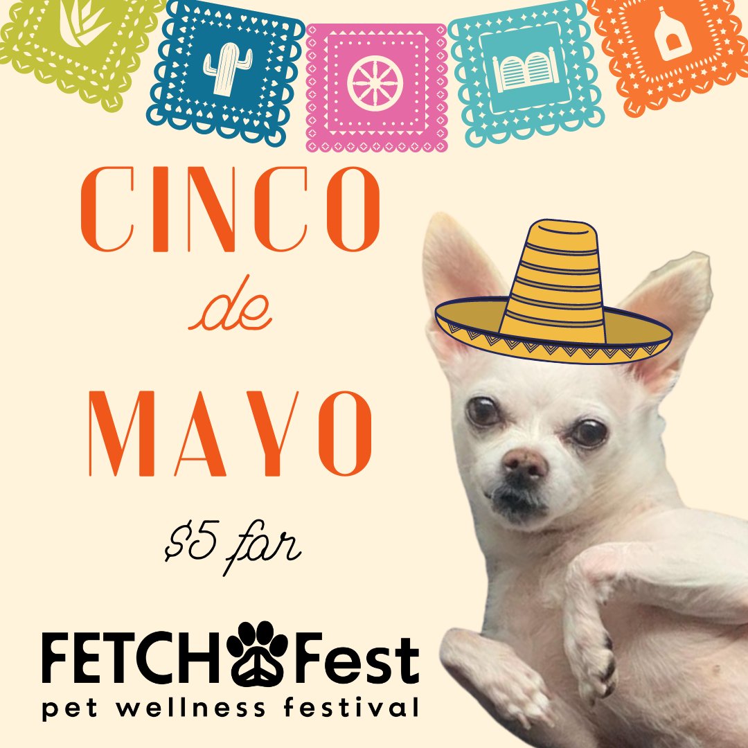 Happy Cinco de Mayo! Let's celebrate the 5th with a $5 donation to FETCH Fest!

Proceeds from FETCH Fest will save the lives of pets like Honey, pictured here💚💙

Every donation makes a difference! 🐾

support.fetchacure.org/event/fetch-fe…