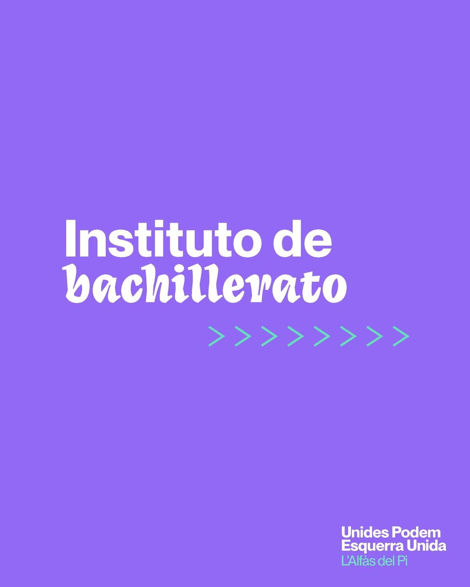 Podemos_lalfas's tweet photo. ¿Cómo se va a ofrecer una educación pública de calidad si tenemos a 900 alumnas y alumnos hacinados en el IES L’Arabì, cuando ha sido diseñado para 600? 🤯
#UnidesPodemEsquerraUnida #VoluntadDeProgreso #IES #LAlfàsDelPi https://t.co/3t4VwQMZvZ
