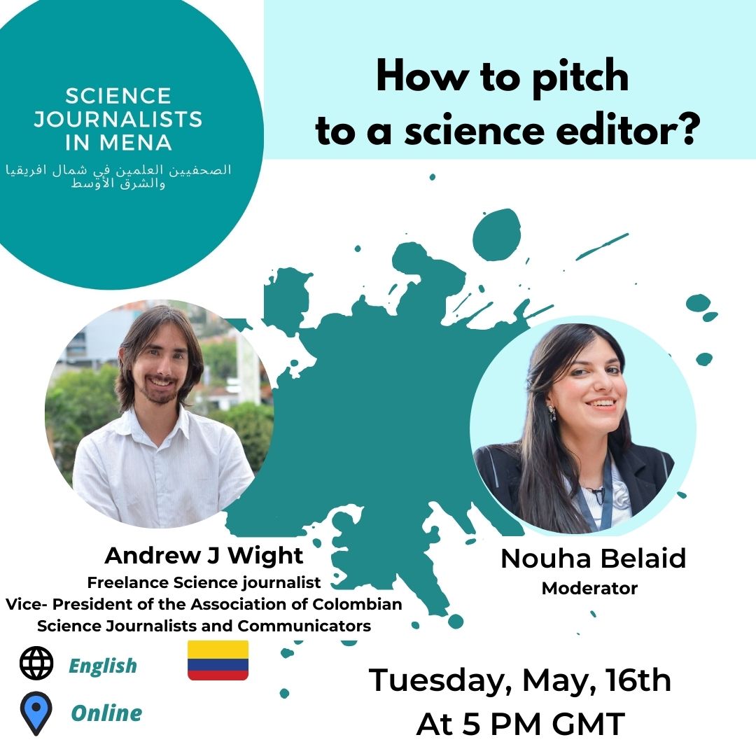 BelNouha's tweet photo. Our Forum "Science Journalists in MENA," will welcome on ZoomTuesday, May, 16th at 5 pm GMT, @ligaze
Regsiter now 👉🏻https://t.co/eRbecYjt7K
#Together_for_the_Development_of_Science_Journalism_in_the_Arab_world #ScienceJournalists #SJinMENA https://t.co/jK4v7yRGzu
