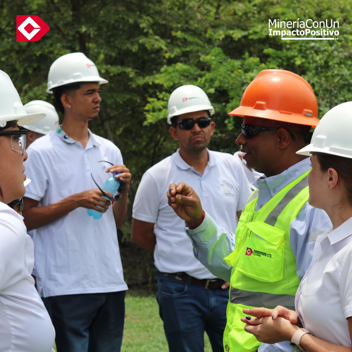 DrummondLtdCo's tweet photo. Recibimos la visita de estudiantes📚 del programa de logística portuaria y marítima de la @CBN_Colombia, quienes estuvieron interesados en conocer la infraestructura de nuestro #PuertoDrummond🚢 y los distintos procesos de transporte y exportación de carbón. https://t.co/SLDp0HgTir