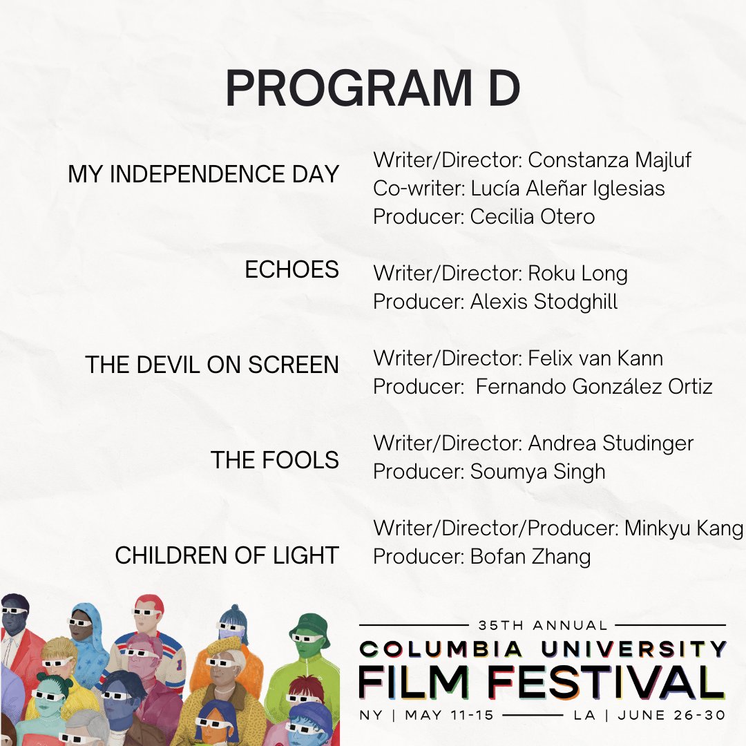 Introducing Program D - make sure to catch these films at #CUFF2023!

🗓Saturday, May 13, 2023
⏱5 pm
📍Lenfest Center for the Arts (615 W 129th St, New York, NY 10027)