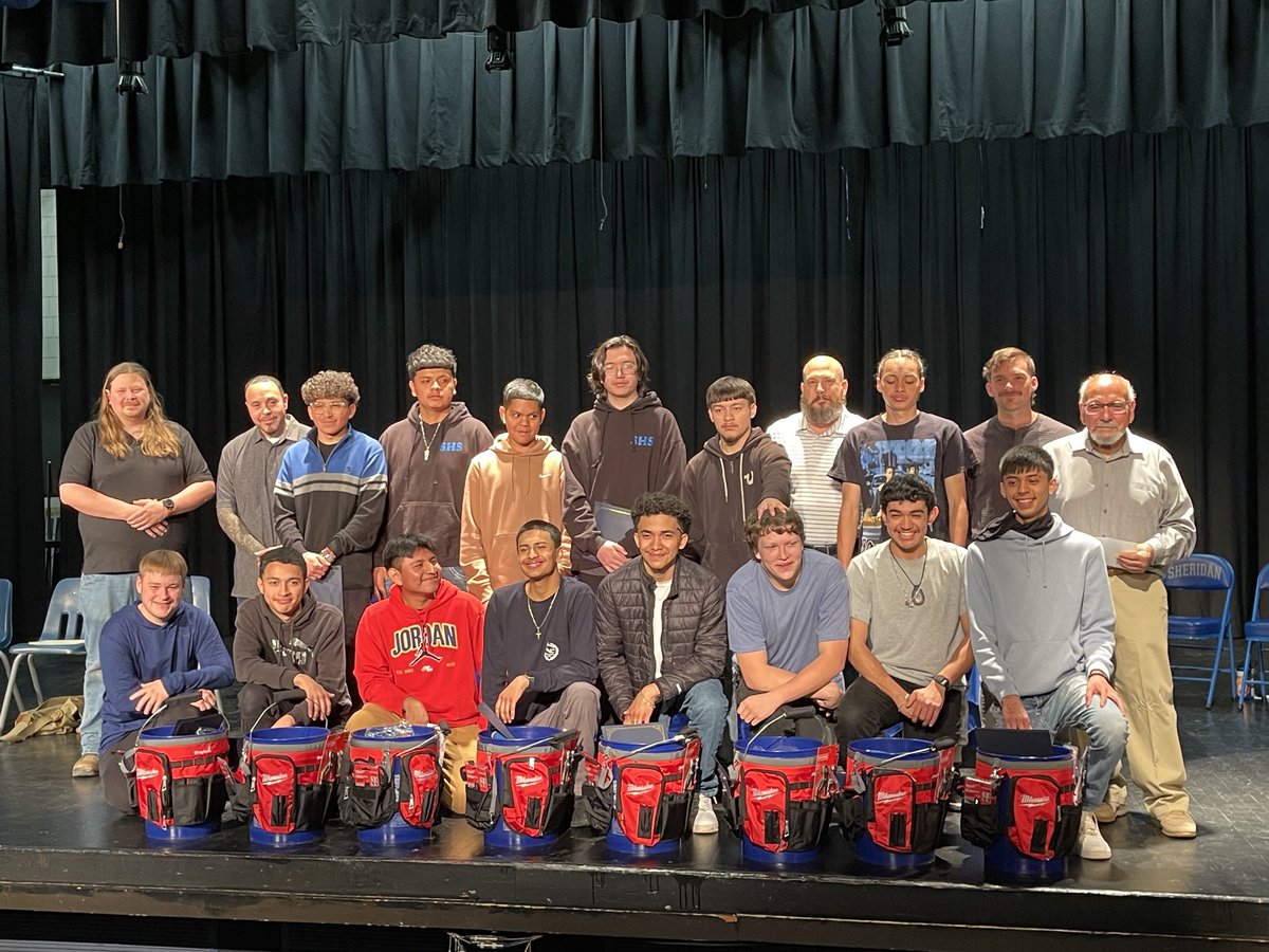 Sheridan Trades program signing day two! In partnership with Colorado building trades, 16 seniors signed letters to join as second year apprentices. #IBEW #IUPAT #safesmartandhappy #edcolo