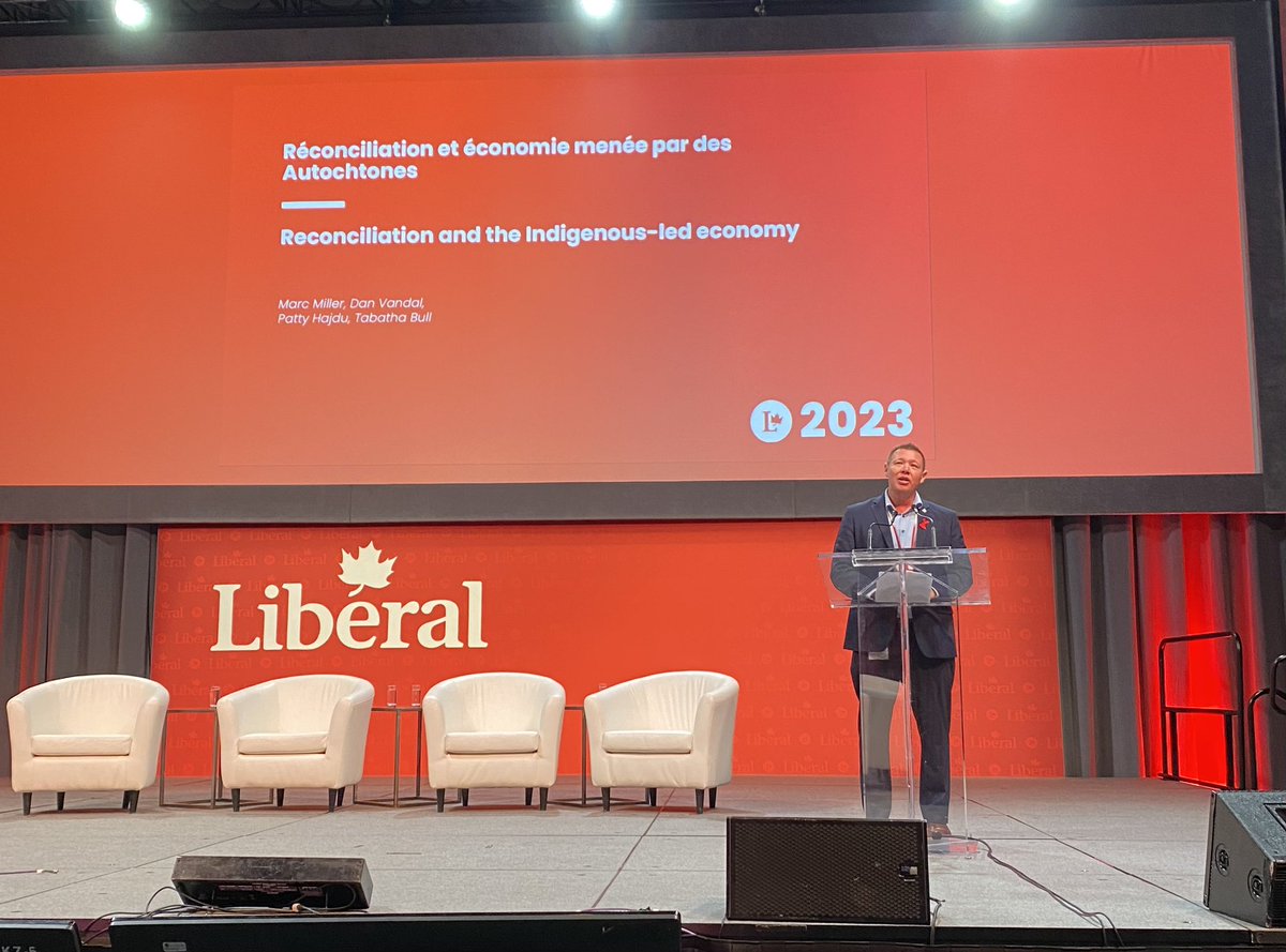 “We have to look at things like equity ownership by Indigenous nations”

“We need to make sure that the wealth and benefits stay in Indigenous nations in the North”

The Hon.  Dan Vandal (<a href="/stbstvdan/">Dan Vandal</a>) responding to <a href="/BullTabatha/">Tabatha Bull</a>, (moderator). 

Great panel at #LIB2023.