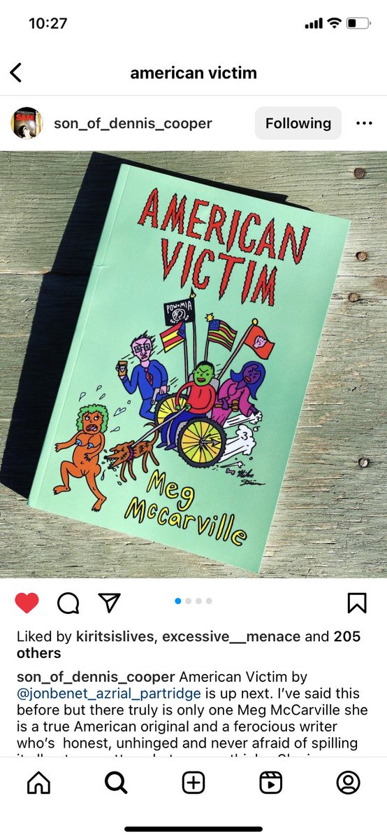 AzrialPartridge's tweet photo. 🚨WARNING🚨 AMERICAN VICTIM IS ALMOST SOLD OUT UNTIL DEY PRINT MORE‼️(which could b a minute) SO SCRAPE THE CHANGE OFF YER FILTHY LARD CARCASS N DO IT NOWZ‼️ https://t.co/CNXF4m2mKG #americanvictim #megmccarville #modelcitybooks #mikediana https://t.co/Syk8qfy8j9
