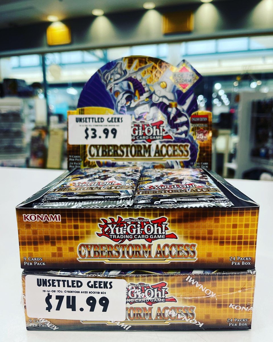 UnsettledGeeks's tweet photo. New TCG Friday is upon us!

Stop by Unsettled Geeks and pick up the newest Pokémon TCG products as well as the newest Yu-Gi-Oh! Set a Cyberstorm Access.

Geek Out with Unsettled Geeks!

#yugiohtcg #pokemontcg #crownzenith #unsettledgeeks https://t.co/xJkunF4bCK