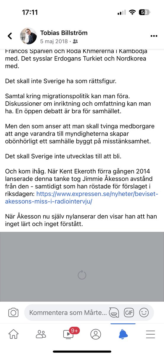 Ett minne från några år sedan, från utrikesministern