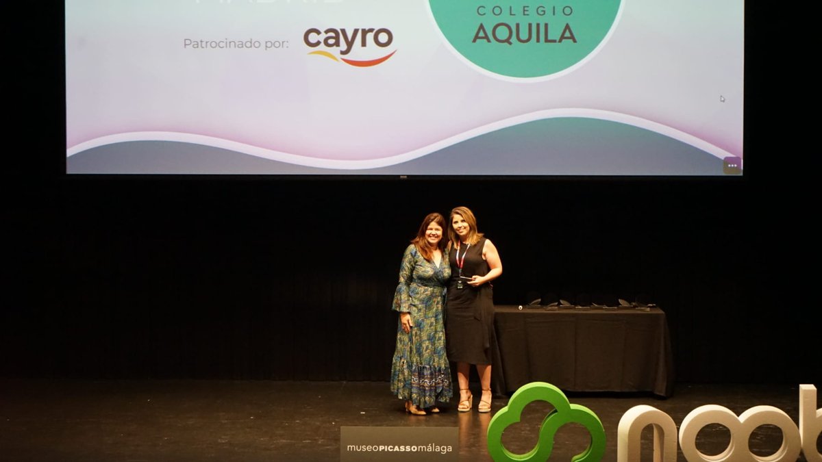 Fundacion_GTE's tweet photo. 🏆 El ganador de la categoría "🏫 Formación del profesorado" es... 

👉 @ColegioAquila10 - Madrid

🎉 ¡Enhorabuena! 🎉

#PremiosIE23 https://t.co/0n615QiaVs