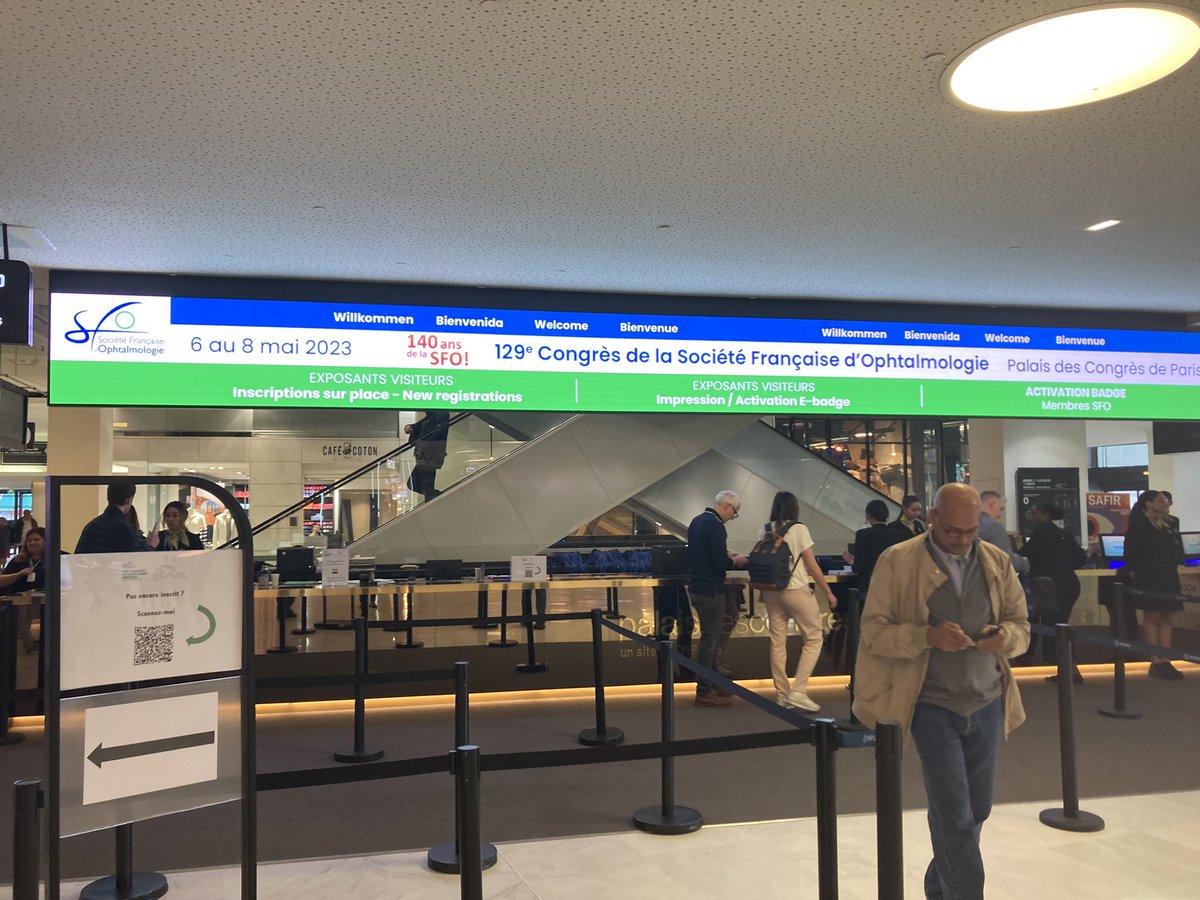Bienvenue aux congressistes de la Société française d’ophtalmologie qui se réunissent au Palais des Congrès de Paris <a href="/ViparisOfficiel/">Viparis</a>. 140 ans c’est impressionnant! Joyeux anniversaire 🎂