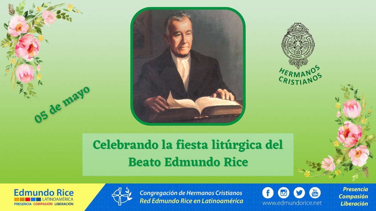 ⛪️Hoy, 5 de mayo, la Iglesia celebra la vida del Beato Edmundo Rice.
🙏"Que sigamos su ejemplo de fe y generosidad.
Danos la valentía y la compasión de Edmundo para que, como él, nos esforcemos en vivir vidas de amor y de servicio".