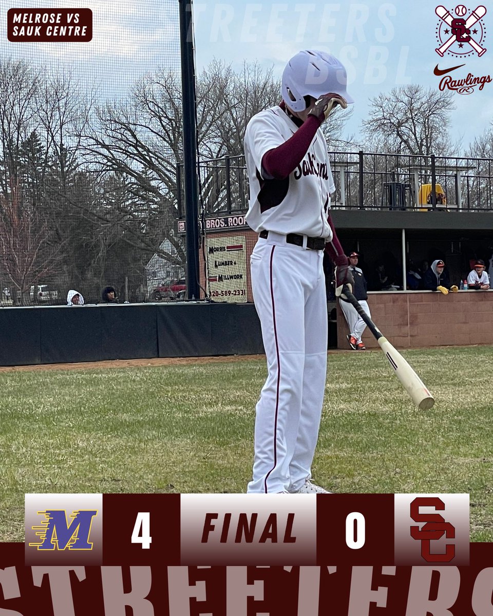 SaukCentreBSBL's tweet image. SCBSBL lost to Melrose last night 0-4. 

SCBSBL will play Albany tonight at 5 pm here in Sauk Centre at SCHS on Field 1.

See you then!

#scbsbl #streeters #bombaszn #streetersports