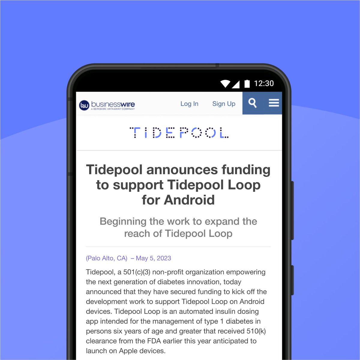 Tidepool_org's tweet image. We have exciting news!   We are so honored to be the recipients of a generous anonymous donation to help kick off the work to bring Tidepool Loop to Android! 

bwnews.pr/44zO9hs #tidepool 

#wearenotwaiting #diabetes #innovation