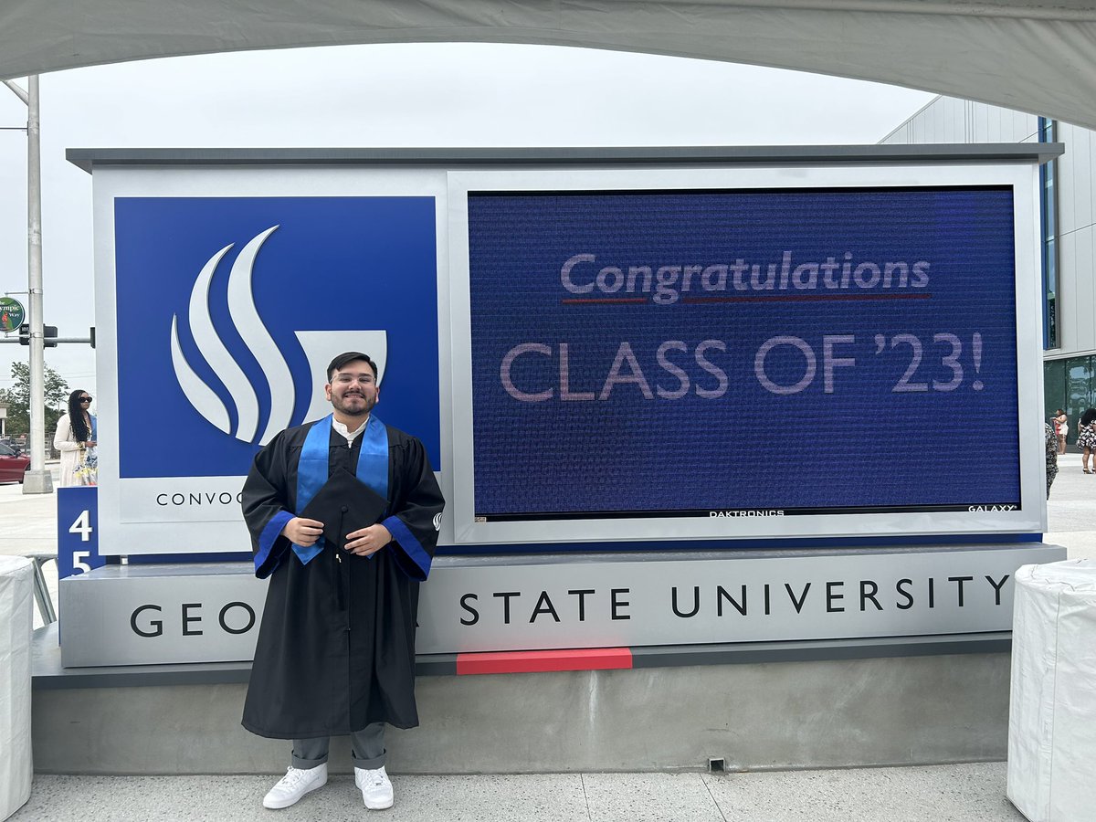 baby boy about to walk the stage!! #gsu23