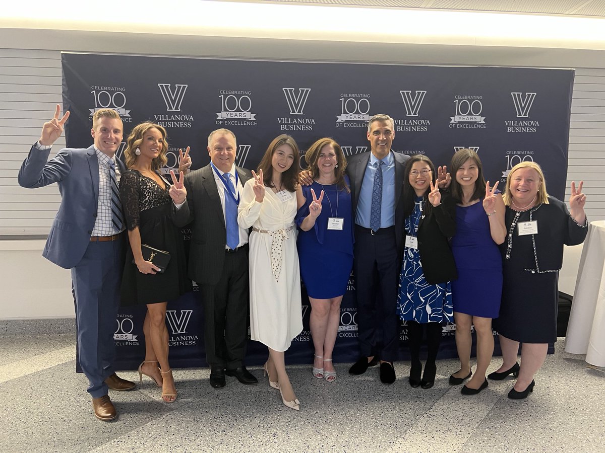 Celebrating 100 years of ⁦<a href="/VU_Business/">Villanova Business</a>⁩ and honoring one of the most impactful ⁦<a href="/VillanovaAlumni/">Villanova Alumni</a>⁩ in decades Justin Gmelich. Thank you Justin and Victoria for you loyalty and passion . Thanks to our VUSB Accounting professors for your inspiration and dedication.