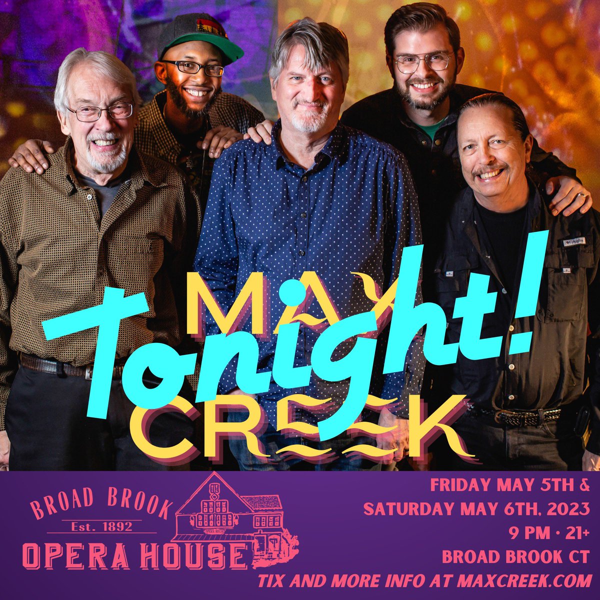 Can’t wait for a Creekend in a brand new room! Freeks rise up and show ’em how we do! #broadbrookoperahouse 

Tix at maxcreek.com/shows
