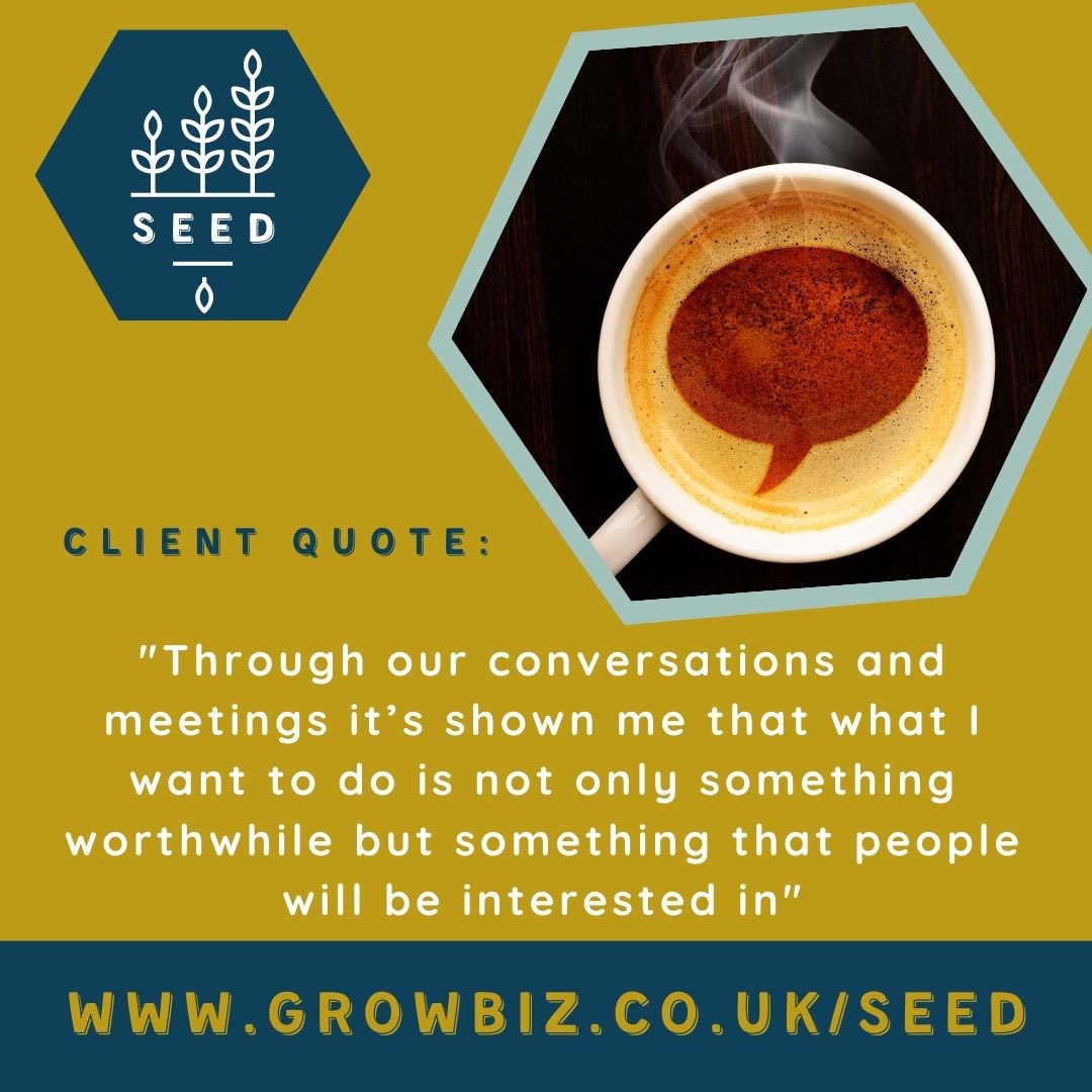 We all want to know that what we’re doing is worthwhile and of interest, and chatting with our SEED team can help young entrepreneurs to be confident of just that. 

@growbizscotland #inspiringyoungpeople #perthshire