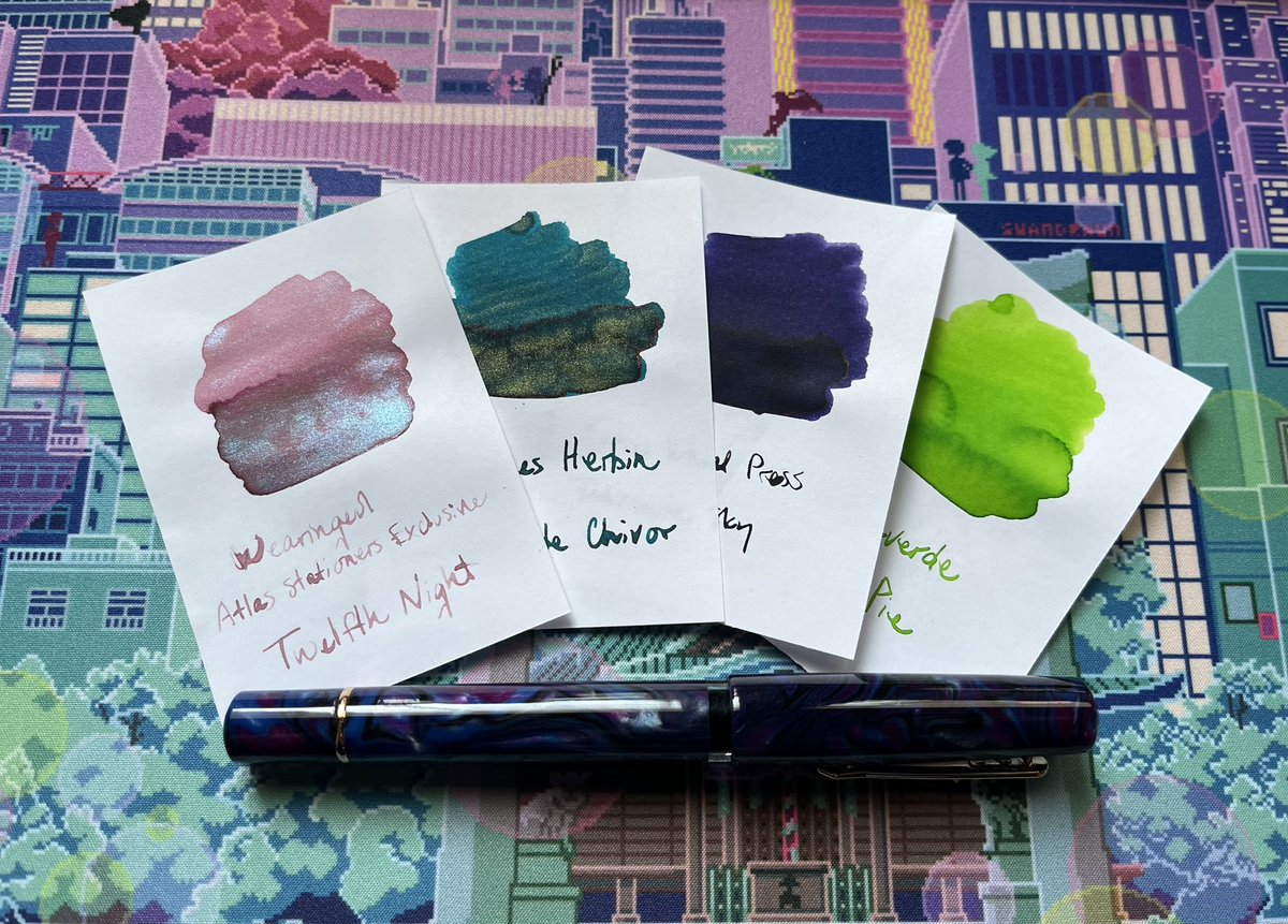Christina K. Glover (@wontwriteitself) on Twitter photo So happy with my mystery ink bundle from <a href="/Atlasstationers/">Atlas Stationers</a> 💞I froze on the live, but Emeraude de Chivor was EXACTLY what I wanted. What an amazing set! So happy with my mystery ink bundle from <a href="/Atlasstationers/">Atlas Stationers</a> 💞I froze on the live, but Emeraude de Chivor was EXACTLY what I wanted. What an amazing set!