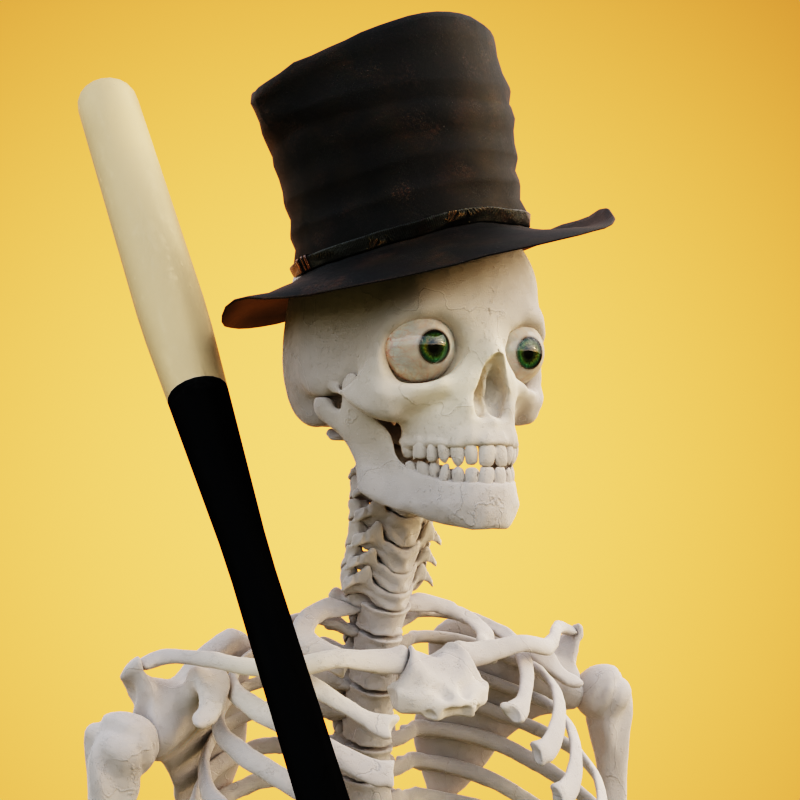 RafaFer33264746's tweet photo. 📷fancy baseball skeleton #0076 / 10000 TOP NFT Collection living on Polygon
📷Mint yours at https://t.co/XmWOt172jL……………………
 #NFT #polygon #nftartist #nftcollector #rafafernandez #nftfancybaseballskeleton #baseball #baseballlife #nft #3d #blender https://t.co/1GH2REvQGT