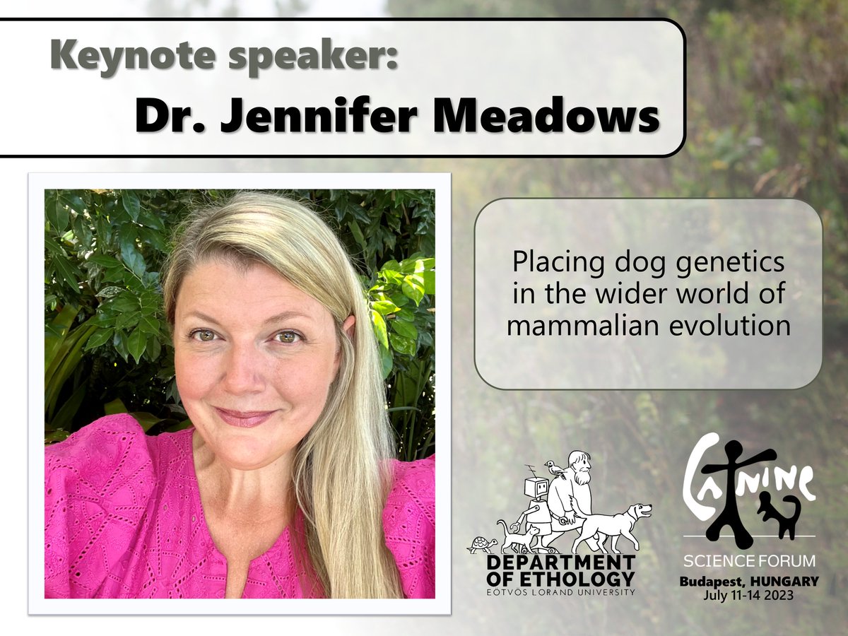Meet Dr. Jennifer Meadows, one of the keynote speakers of CSF2023 Budapest!

More info: facebook.com/CanineScienceF…