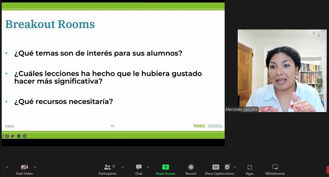 ¡La primera sesión del MCAE íntegramente en español! Mercedez Casciato presentó 'Reutilización de material útil para que el aprendizaje sea más significativo' (Repurposing Useful Material to Make Learning More Meaningful).  @MAAdultEd #NETWORK2023