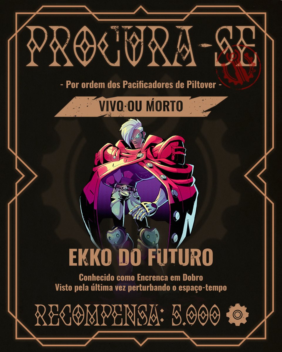 Você viu esse fugitivo? Traços identificáveis incluem um braço direito robótico e um olho azul brilhante.