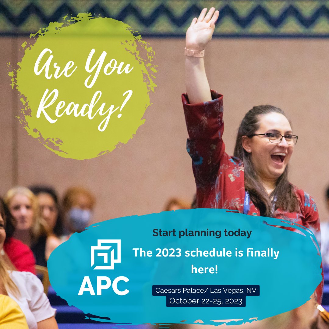APCevent's tweet photo. It's official! The schedule for APC 2023 is live! Visit our website to explore the sessions, features, speakers and more. Click the link in our bio and stay tuned for the complete agenda coming soon #apc2023 #apcevent #careerdevelopment #trainingconference #professionaltraining https://t.co/8jLokLcsHi