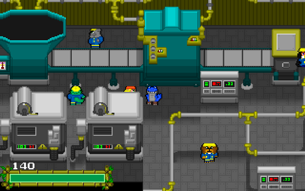 redtrianglegame's tweet photo. That's a WRAP on the art upgrades for #surfasaurus! Final things to do are some light playtesting and finishing the #Steam #achievements. 
#indiegame #indiedev #gamedev #ohrrpgce #pixelart https://t.co/pcXn6vK8Gz
