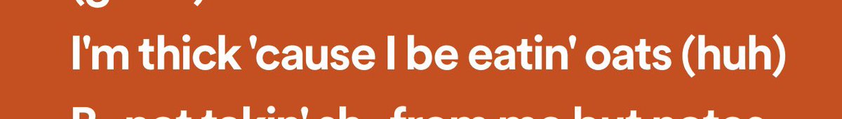 naw the way <a href="/icespicee_/">princess</a> got me screaming “i’m thick cause i be eating oats” should be a criminal offense ong