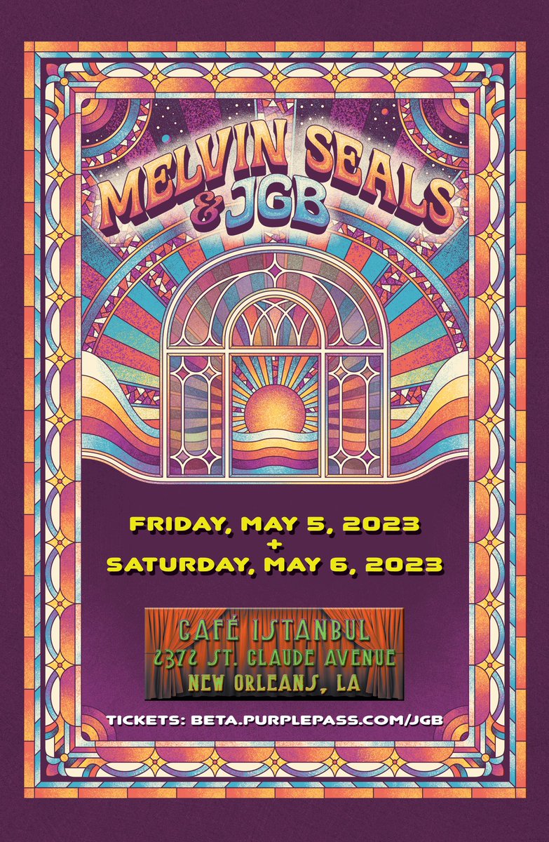 MelvinSealsJGB's tweet photo. JGB make their NOLA debut with a doubleheader at @CafeIstanbul this weekend! 

Doors: 8:30pm
Show: 9:30pm https://t.co/wEq68AFCHt