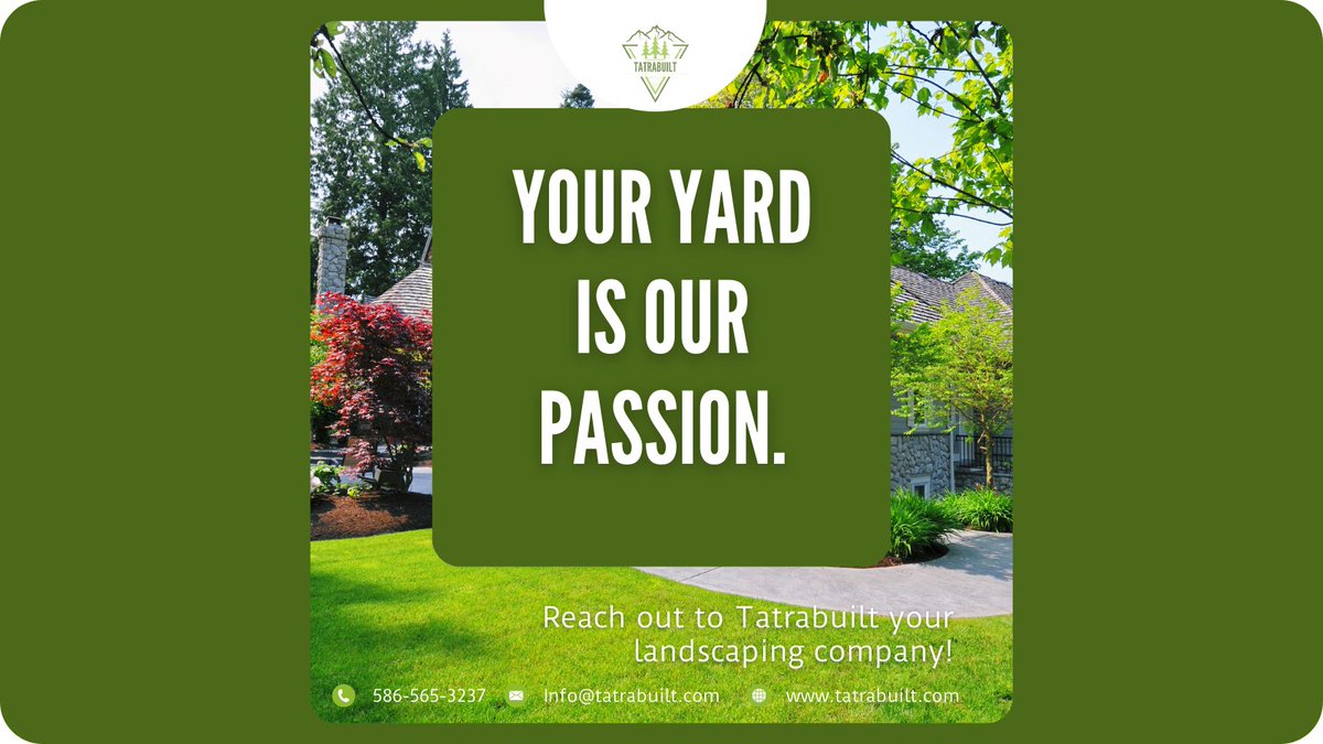 tatrabuiltllc's tweet photo. We take pride in turning your yard into a stunning outdoor oasis that you'll love.
Reach out to Tatrabuilt your landscaping company!🌳
#landscaping #outdoorliving #hardscape #gardendesign #yardgoals #outdoorbeauty #landscapearchitecture #gardening #outdoordesign #naturelover https://t.co/PrYWIX98tr