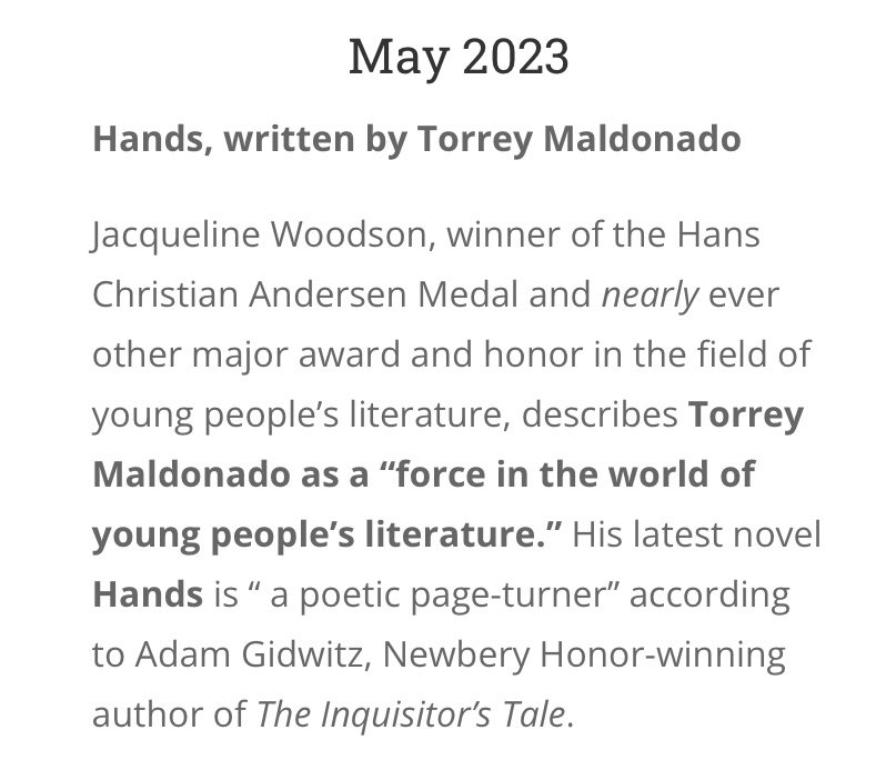 TorreyMaldonado's tweet photo. A #CincodeMayo highlight? HANDS is the May @HighlightsFound pick. #ChefAmanda & Padma Venkatraman share a HANDS recipe & writing prompt. Link in thread. Follow my KidLit sis @padmatv. If you don’t know why her writing should always be on the menu, learn @ https://t.co/rPOZbsBYaz https://t.co/qE9zJTh3Rr
