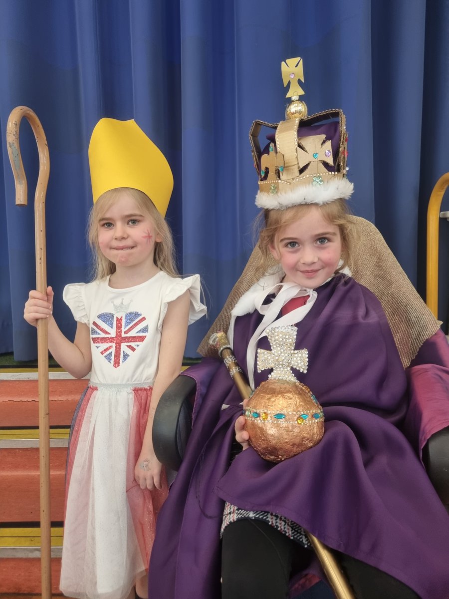 SirEdHillaryPri's tweet photo. Today we had a visit from the Archbishop of Canterbury. She brought with her the Crown Jewels,  and we had our own coronation. https://t.co/WI43bO1mSZ