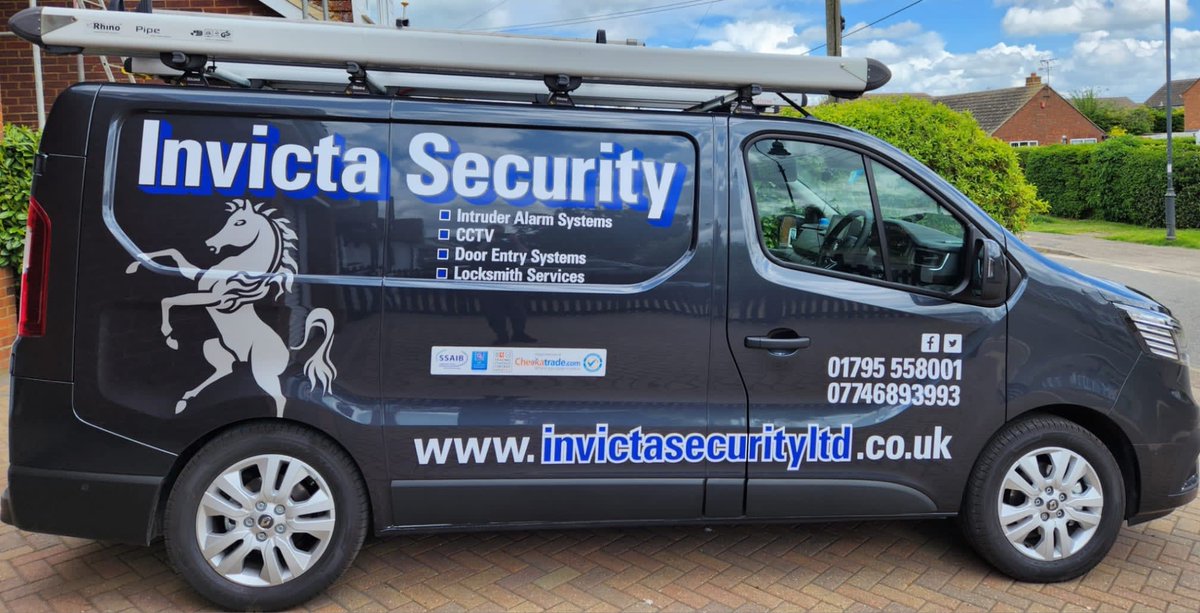 It's time for a new van and some new stickers.

Contact us on 01795 558001/ 07746893993 or email me at info@invictasecurityltd.co.uk for all your security needs. 🙂👍