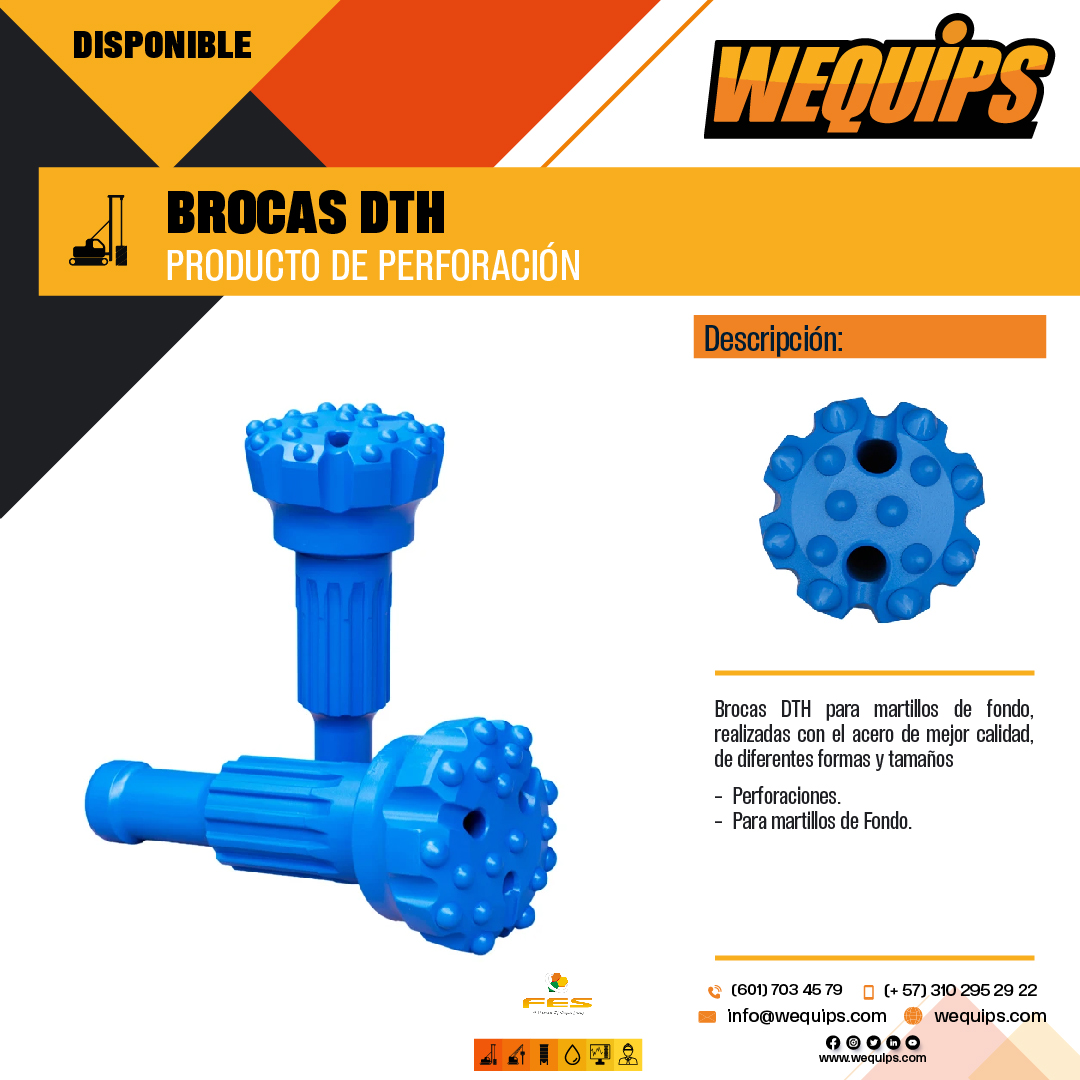 wequips's tweet image. Brocas DTH para martillos de fondo, realizadas con el acero de mejor calidad, de diferentes formas y tamaños:
- Perforaciones
- Para martillos de Fondo.

#drillingrig , #deepfoundation , #foundationdrilling , #construction , #drillingrigs , #piling