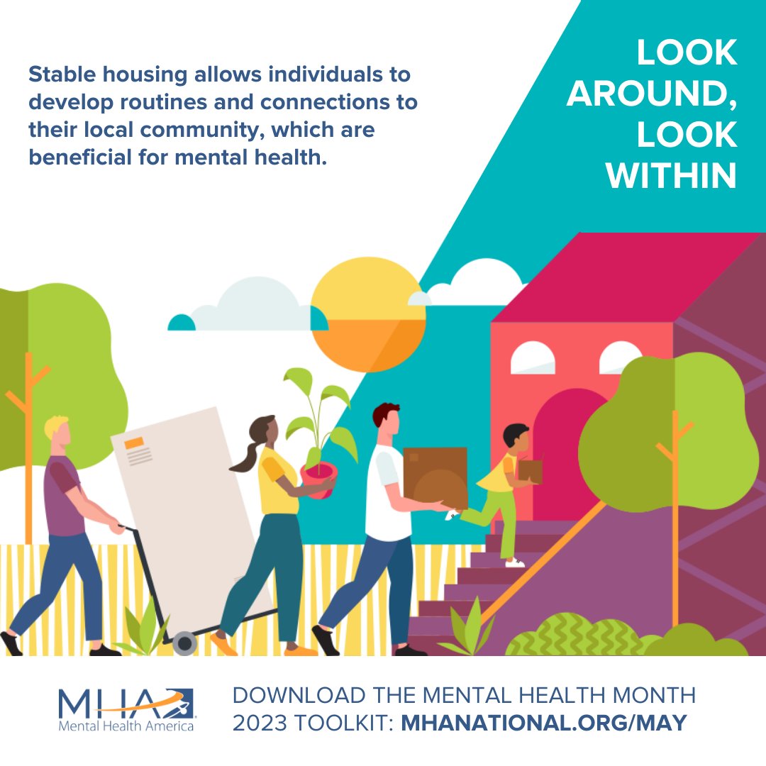 TheLCADAWay's tweet photo. MAY IS MENTAL HEALTH MONTH
Your surroundings can impact if, how, and when your needs are met, which in turn affects your mental health. However,
you can take steps to change your space and protect your well-being. https://t.co/CK2c7FrLCx
