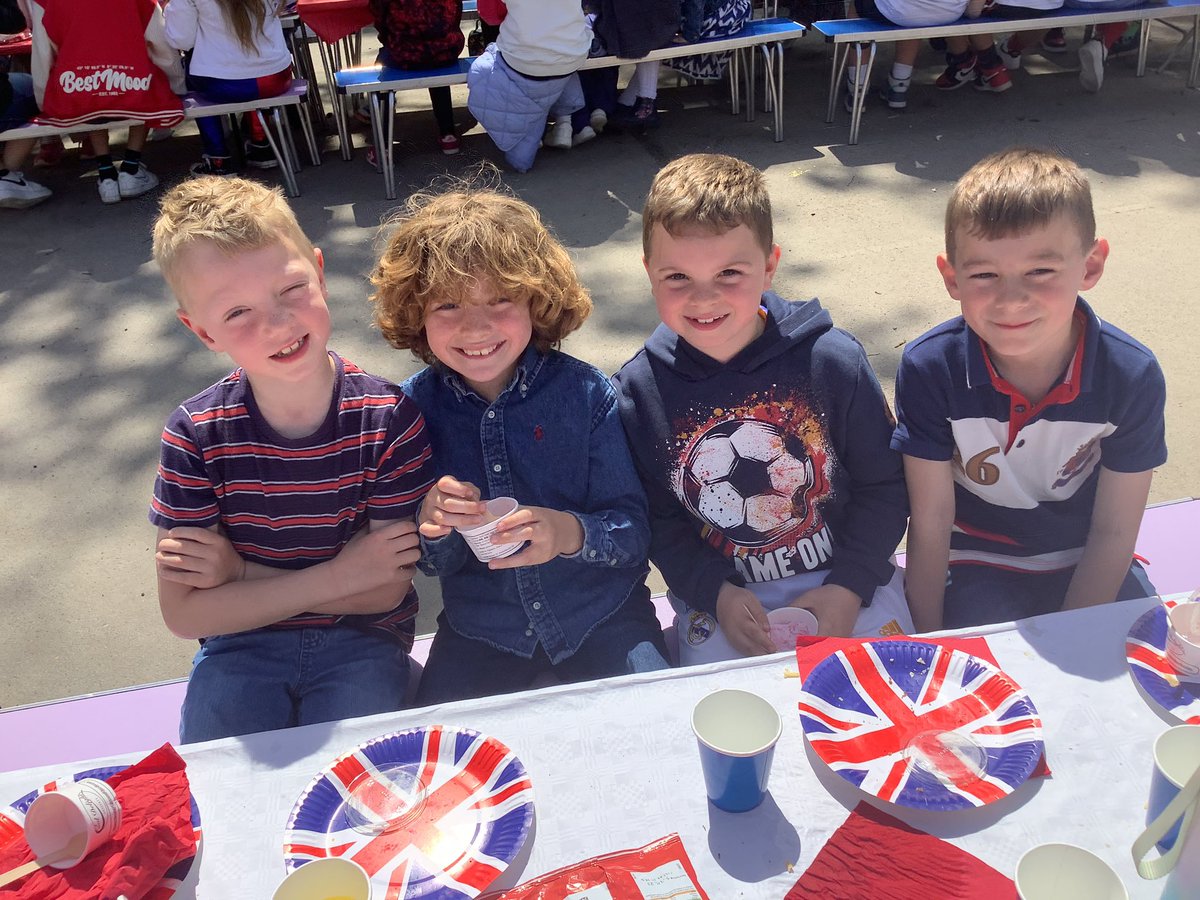 We have had a brilliant day celebrating King Charles III’s Coronation. The sun even shone upon our tea party on the playground #KingsCoronation #streetparty <a href="/RoyalFamily/">The Royal Family</a>