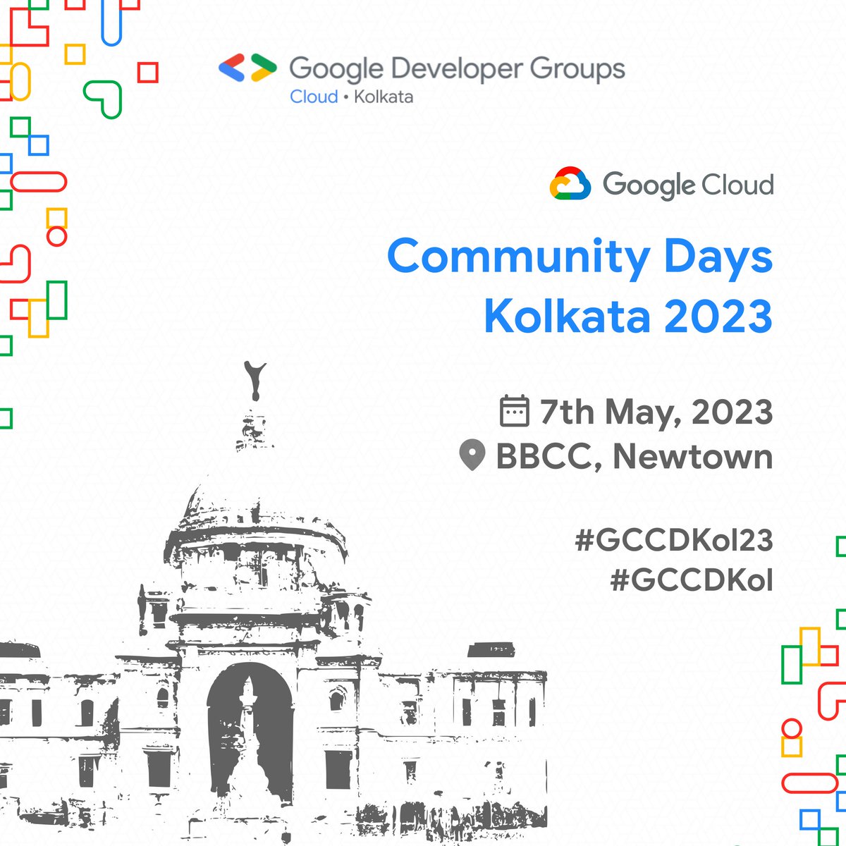 GDGIndia's tweet photo. Up next from @gdgcloudkol - #GoogleCloudCommunityDays!

An event organized by the community that features industry experts presenting on exciting cloud topics. 

RSVP here: https://t.co/RLz4vZYFpl

#GCCDKol #GCCDKol23 #Kolkata10000 https://t.co/JG8fR79Rje