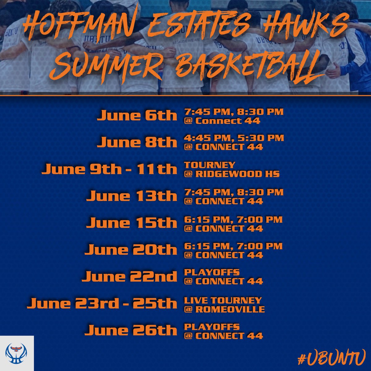 Great opportunities all summer for our varsity guys! Excited to compete throughout June with this group. The work continues! #UBUNTU