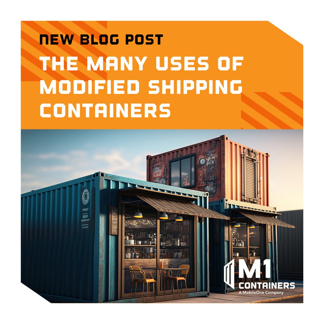 mobileoneus's tweet photo. Building is time-consuming &amp; expensive. #Modifiedshippingcontainers from #M1Containers offer a solution for your business that is less expensive and more flexible than traditional building. How can a custom shipping container get you to your goals? 👉 https://t.co/OdZXNnUz60 https://t.co/gzVaPq1ASZ