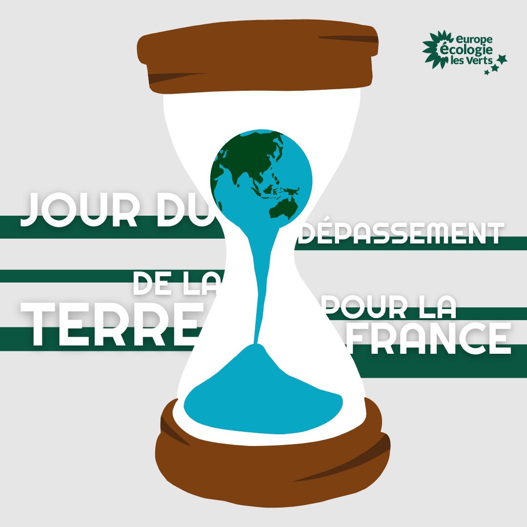 ⚠️ #JourDuDepassement 

Ce 5 mai 2023 marque le jour où la France a déjà consommé toutes les ressources que la planète peut nous offrir en une année.

L’alarme est la même que l'année dernière : il y a urgence à engager notre pays dans la transition écologique !