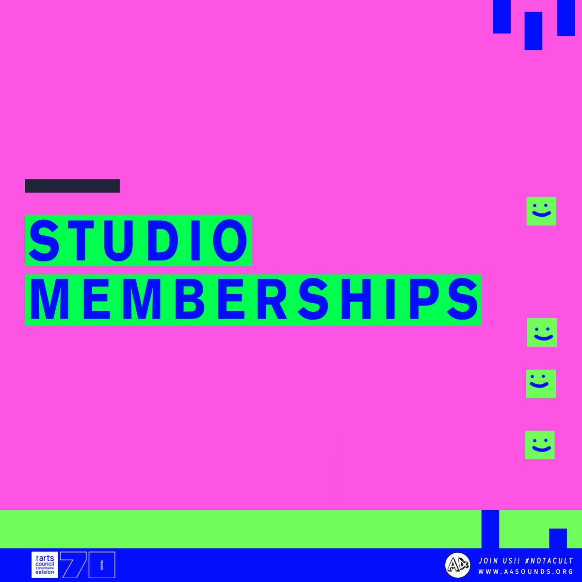 a4sounds's tweet photo. Are you an artist seeking affordable studio space and an artist community? 

Our memberships start from as little as €20! 

Read more here:
https://t.co/9eqhE5XsUy https://t.co/P8AZ75VFaN