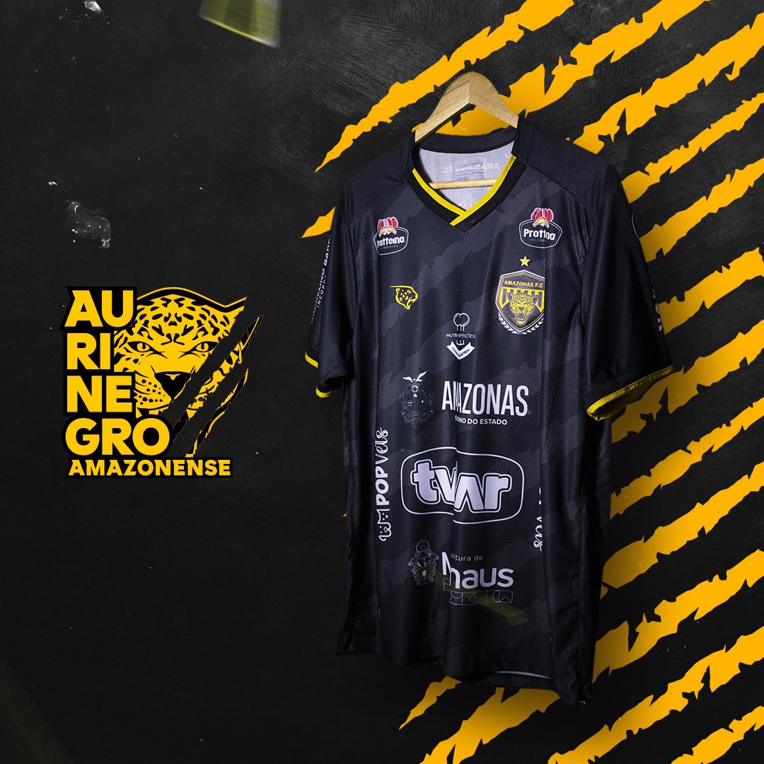 SuperBollaOfc's tweet photo. A onça-pintada chegou representando! 🐆🔥

Confira o novo manto do Amazonas!
Comenta aí pra gente o que você achou. 😉

#futebol #amazonas #amazonasfc #brasileirao2023 #superbolla https://t.co/SugLJQGAna