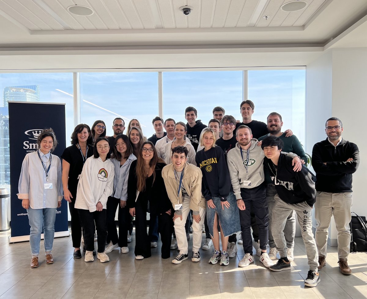 SmithBusiness's tweet photo. In April, Dean Wanda Costen welcomed a group of students, faculty and staff from @ESADE School of Business who participated in a study tour at #SmithToronto.
The main focus of the tour was "#AI & Analytics in North America."
#SmithBusiness https://t.co/P2DTpCfYdH