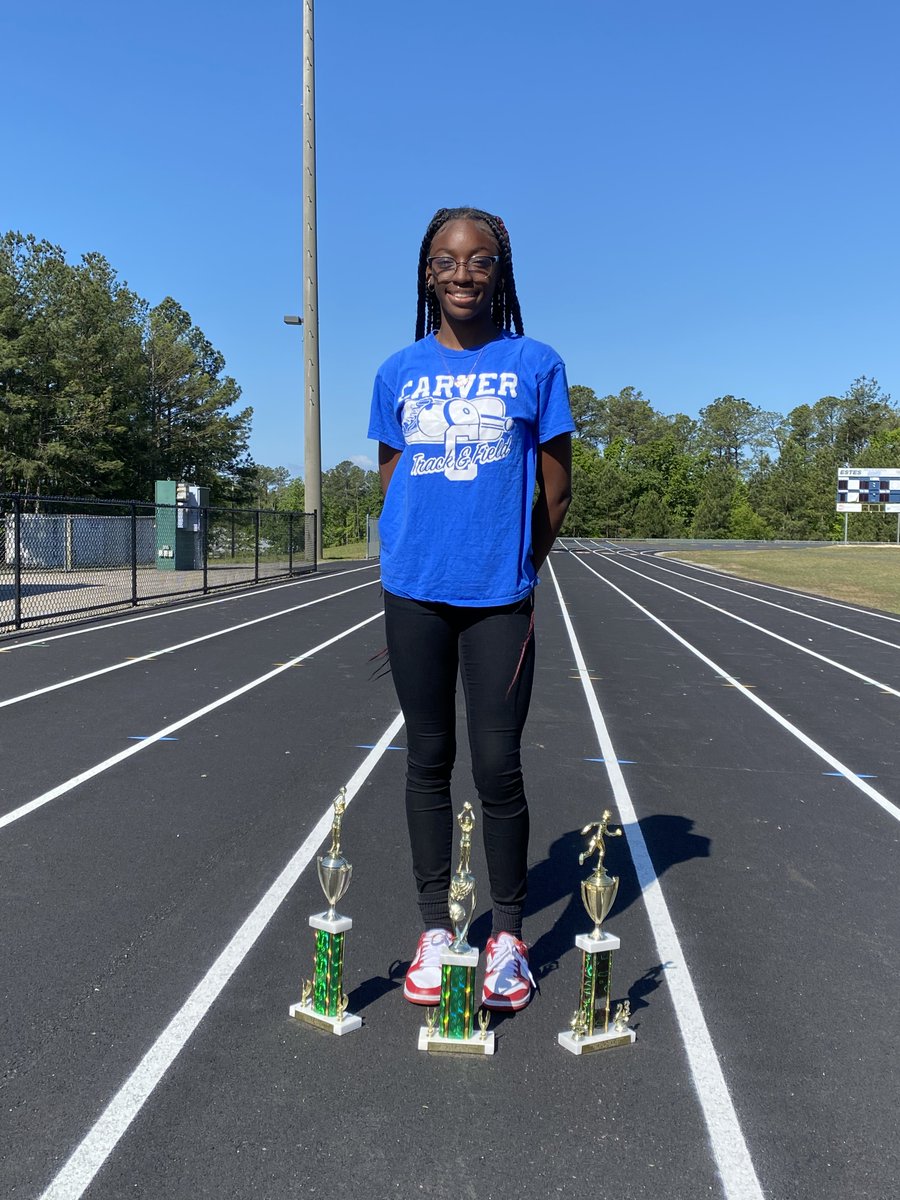 Congratulations to Karmyn H. on setting the @ccpsinfo Middle School Girls Track 200M record with a time of 26.33 seconds.  Her time is the fastest recorded at the county-wide meet since 1979 which was 26.34 seconds set by Lisa Blackburn!  Go Karmyn!  Go Cougars!