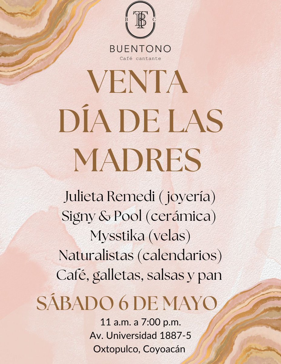 buentonocafe's tweet photo. ¡Mañana! Vengan y acompáñenos. @mariaenpaz @RemediosJulieta @Dada13 https://t.co/GwOvpM2OLJ