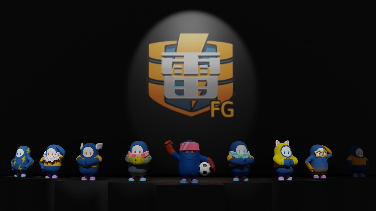 ibi581's tweet image. Ya lo anuncié ayer en mi stream, pero lo digo por aquí también, he creado un equipo de Fall Guys al cuál he nombrado el Raimon FG. En resumen mucho furbo⚡