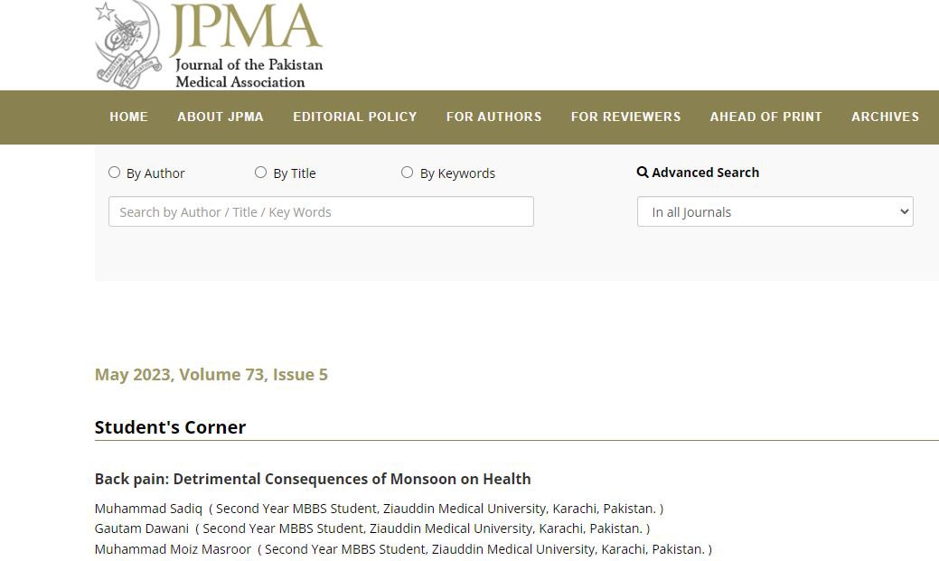 msadiq245's tweet photo. We all start somewhere

Alhamdulillah our first Letter to Editor got published on JPMA

#MedTwitter #LetterToEditor #Researchpaper https://t.co/vwsgc1itu2