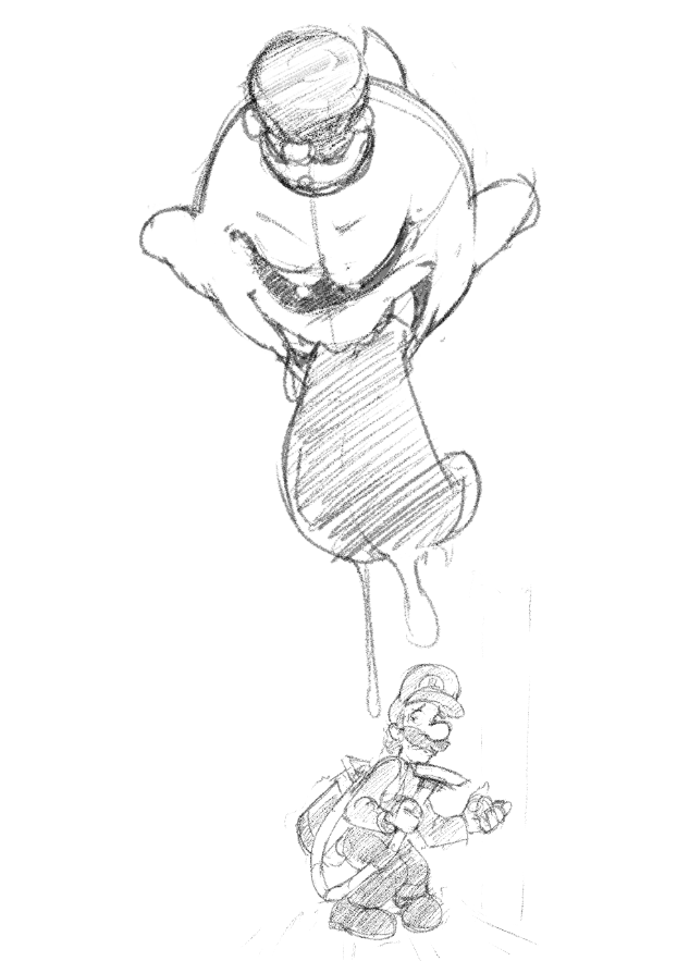 loogi's mansion

#Luigi #kingboo #LuigisMansion #nintendo #sketches #sketchart