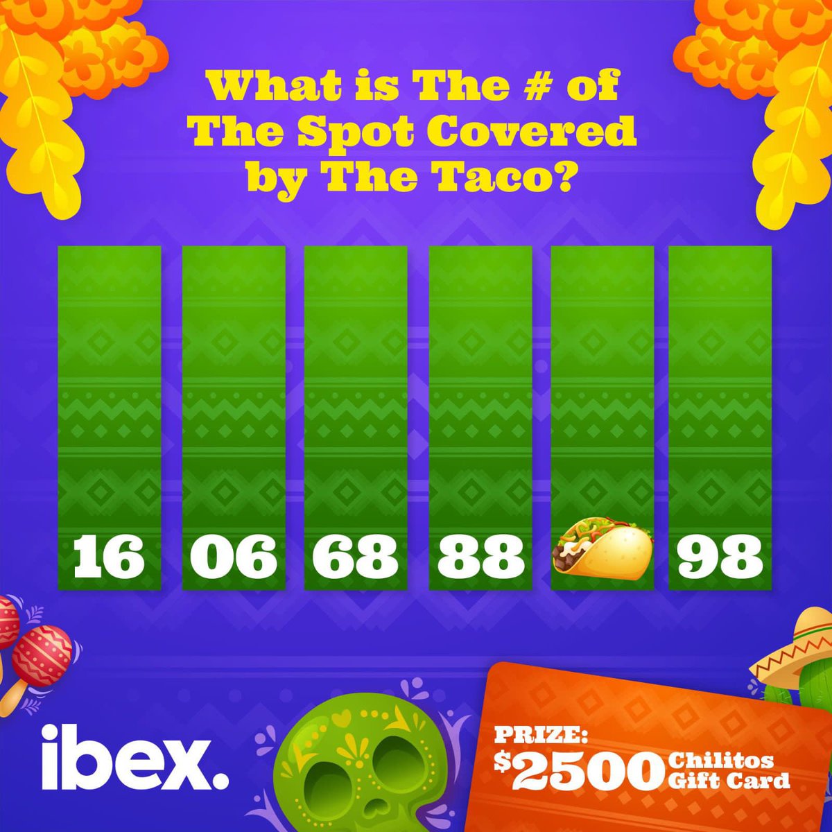 IBEXGlobalJa's tweet photo. Happy Cinco De Mayo 🌮 Here’s a chance to win a $2500 Chilitos Jamexican Gift Card! You’re gonna flip when you see the answer 😀 #cincodemayogiveaway https://t.co/oPdVOBR6xo