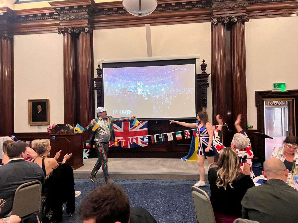 chrysalis_bicm's tweet photo. Last night, our directer @alilouward attended the #boombangabang eurovision event in Liverpool alongside @fletchers_group .This event was to raise money for the amazing @cbituk ! Thank for a brilliant evening with great company #BBAB2023 💜💙 https://t.co/4OBjwCSIs1