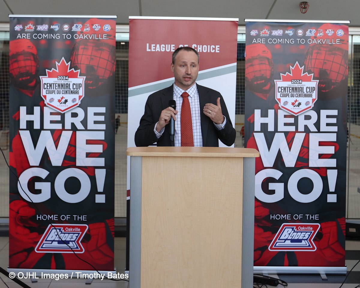 OJHL Images DOP on Twitter "The Oakville Blades host a press